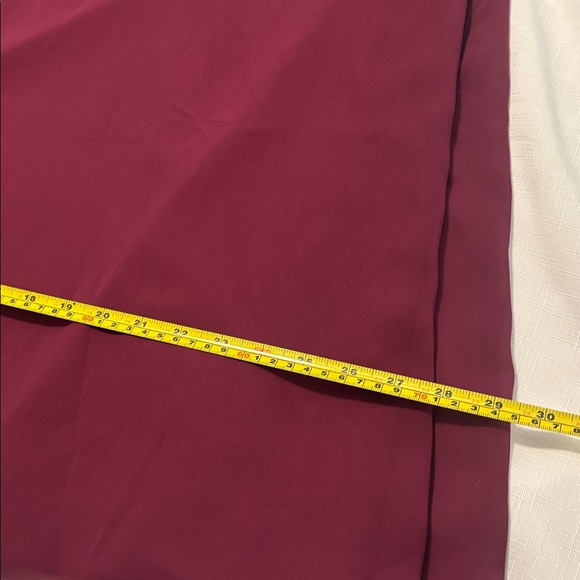 David's Bridal One-Shoulder Burgundy Bridesmaid Formal Dress SZ 20 Plus Size - Picture 9 of 15